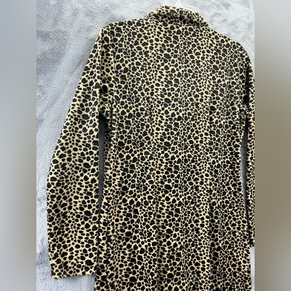 VTG Entrancy Leopard Button Shirt Teddy Jacket Lightweight USA Small Y2K 80s 90s - Picture 14 of 16